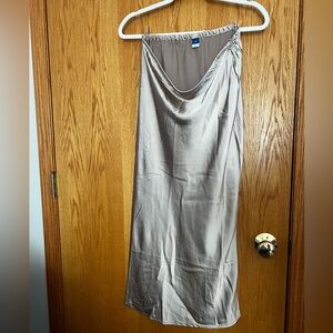 Champagne Satin Skirt